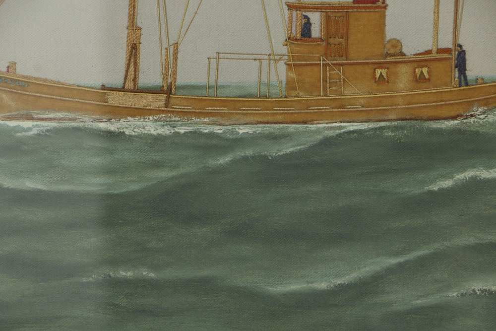 Thomas Willis Mixed Media Painting on Canvas "Two Sisters"