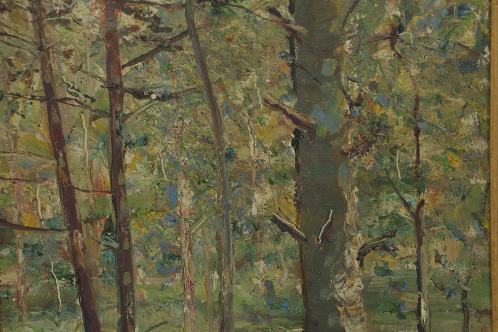 R. Tillwetz Oil Painting on Board of Woodland Scene