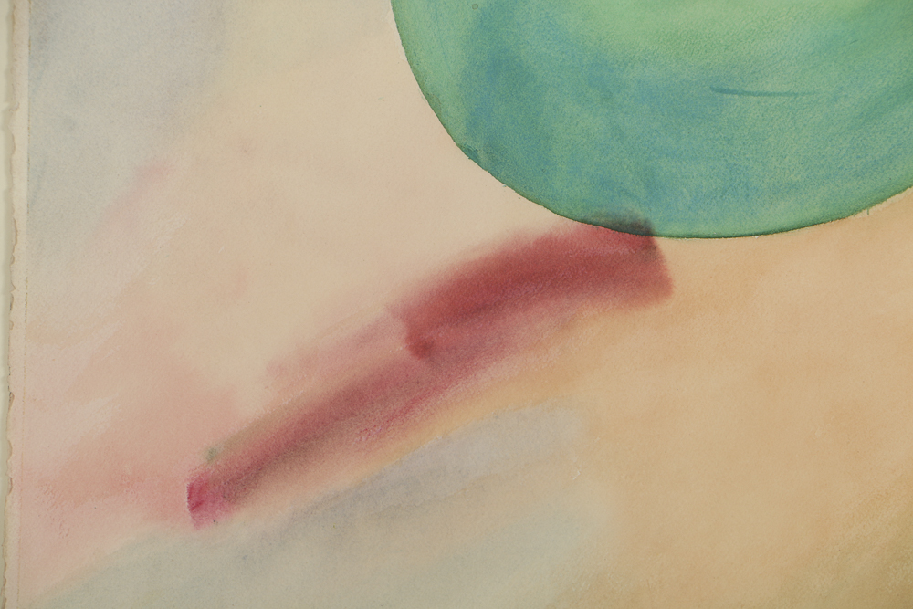 Beth Hertz Watercolor Painting on Paper "Green Cheese"