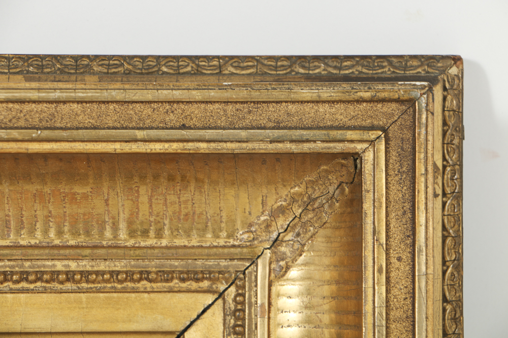 19th-Century Oil Painting on Panel Interior Genre Scene