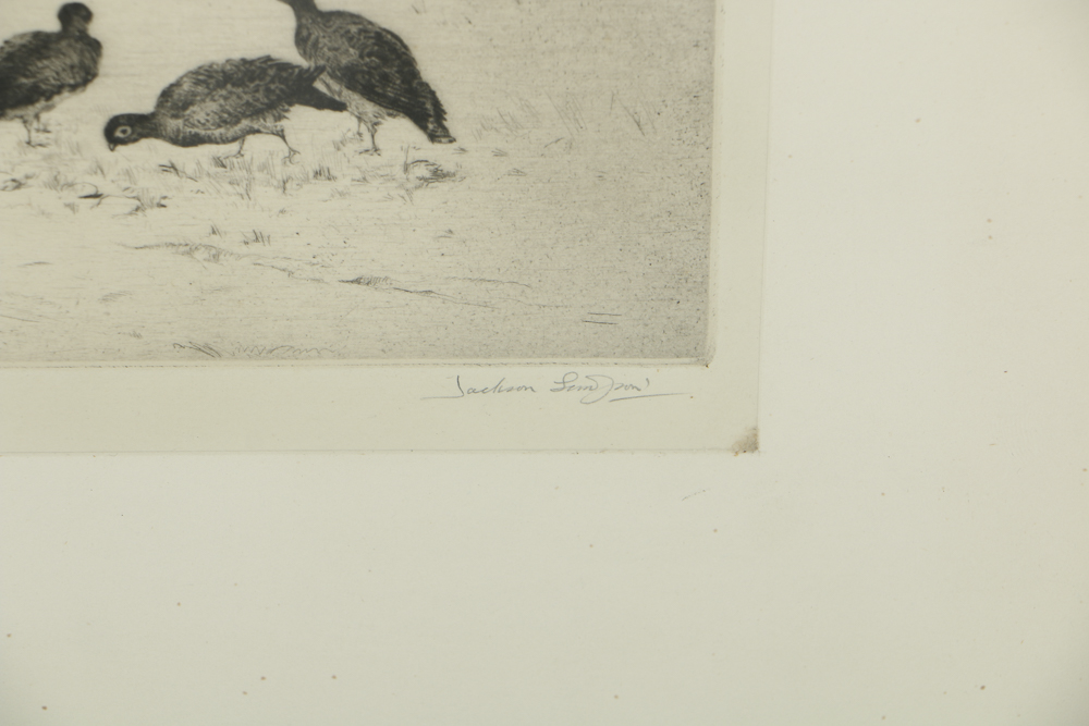 Jackson Simpson Etching on Paper "The Covey"