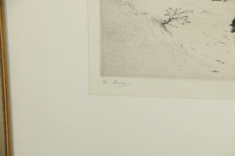 Jackson Simpson Etching on Paper "The Covey"