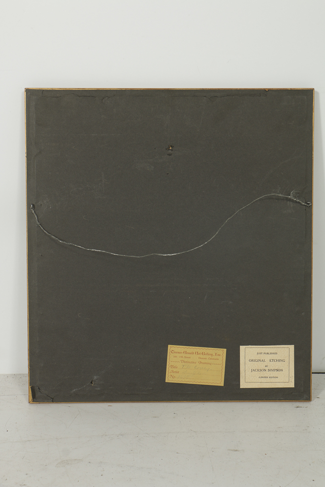 Jackson Simpson Etching on Paper "The Covey"