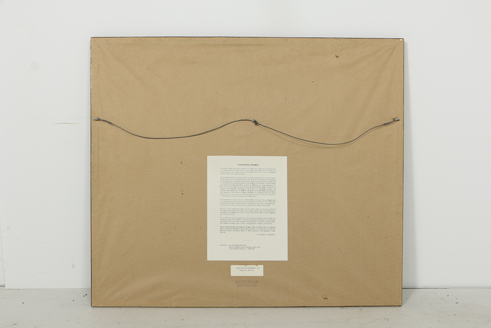 Nathaniel Sparks Etching on Paper "Wells Cathedral"