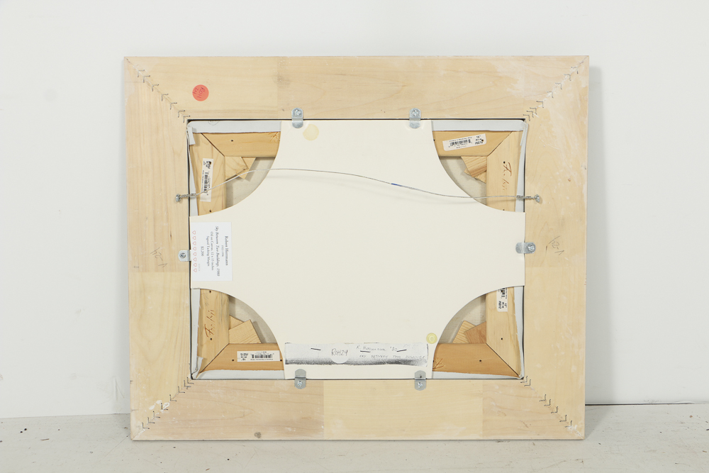 Robert Herrmann Oil Painting on Canvas "Sky Between Two Buildings"