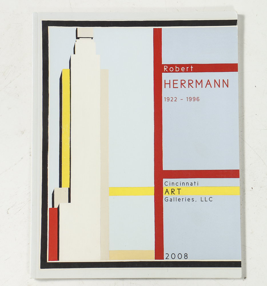 Robert Herrmann Watercolor Painting on Paper Architectural Scene