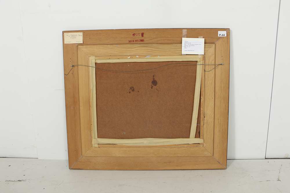 Ruth Duncan Oil Painting on Board "Nets Drying on Aransas Pass"