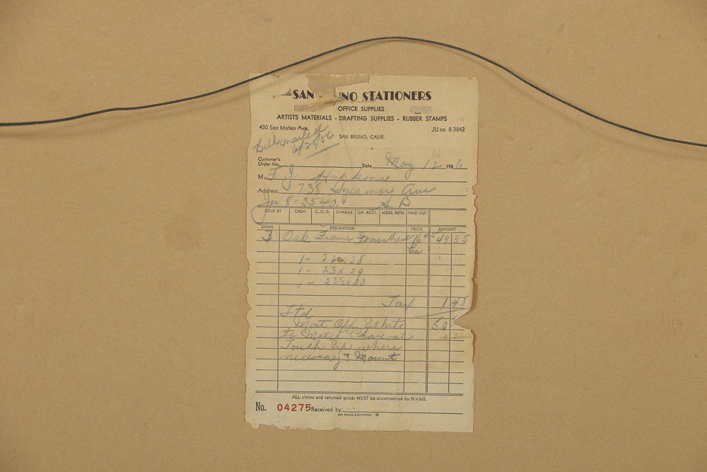 J.R. Hopkins Charcoal Drawing on Paper Still Life Composition