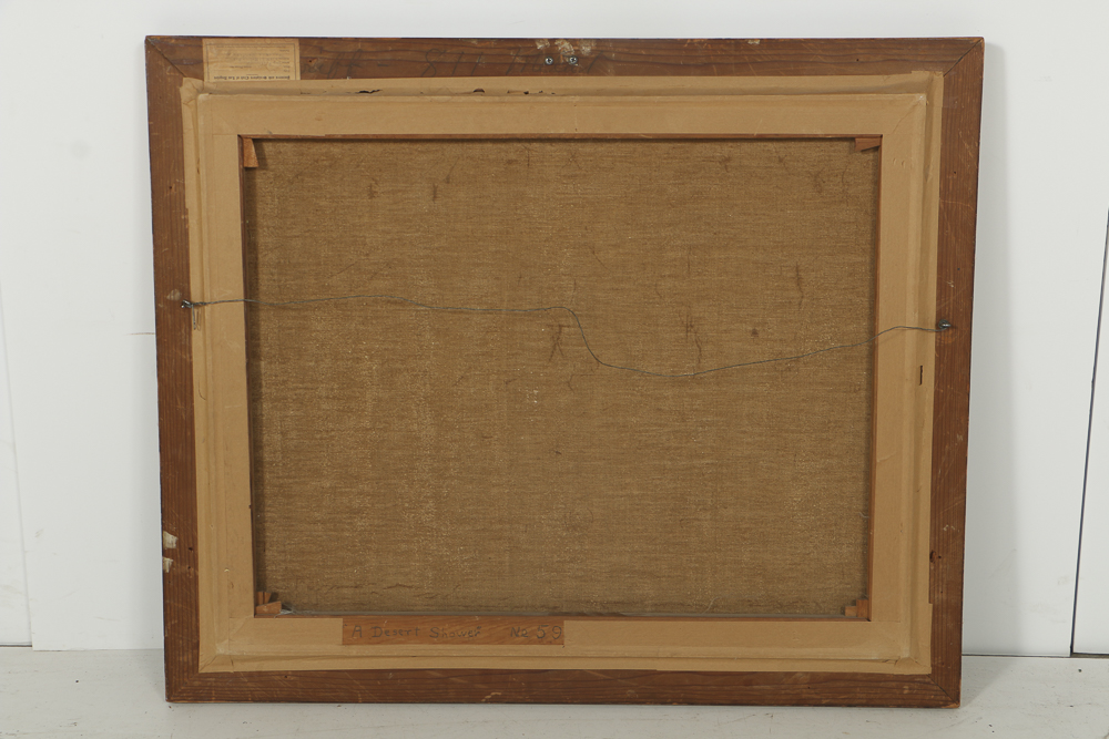 George R. Sheriff Oil Painting on Canvas "A Desert Shower"