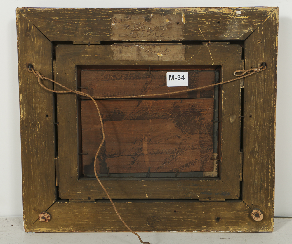 David Bates Original 1873 Oil on Academy Board "A Gypsy Girl"