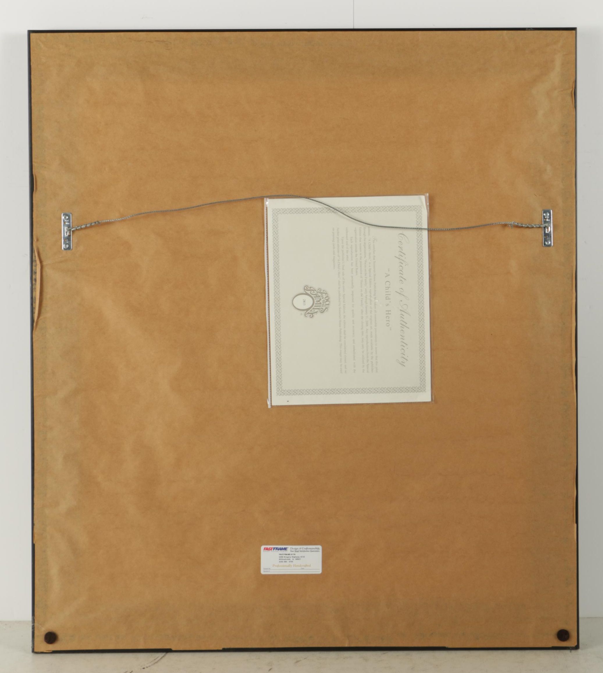 Focus on the Family Special Edition Print After G. Harvey's "A Child's Hero"