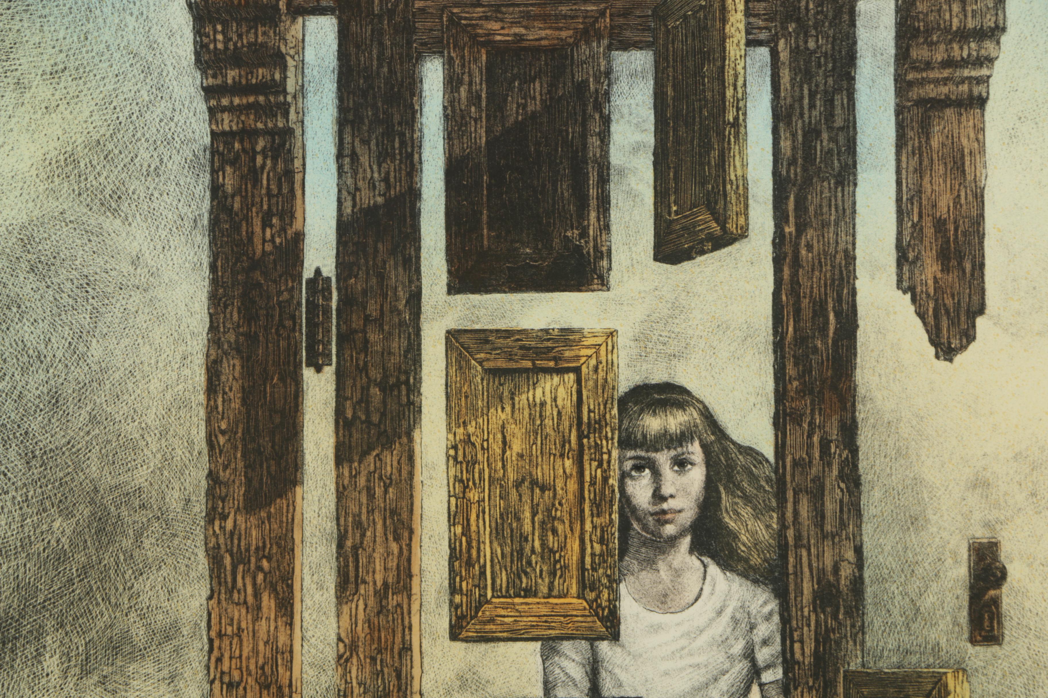 Curt Frankenstein Limited Edition Hand Colored Etching on Paper "Awakening"