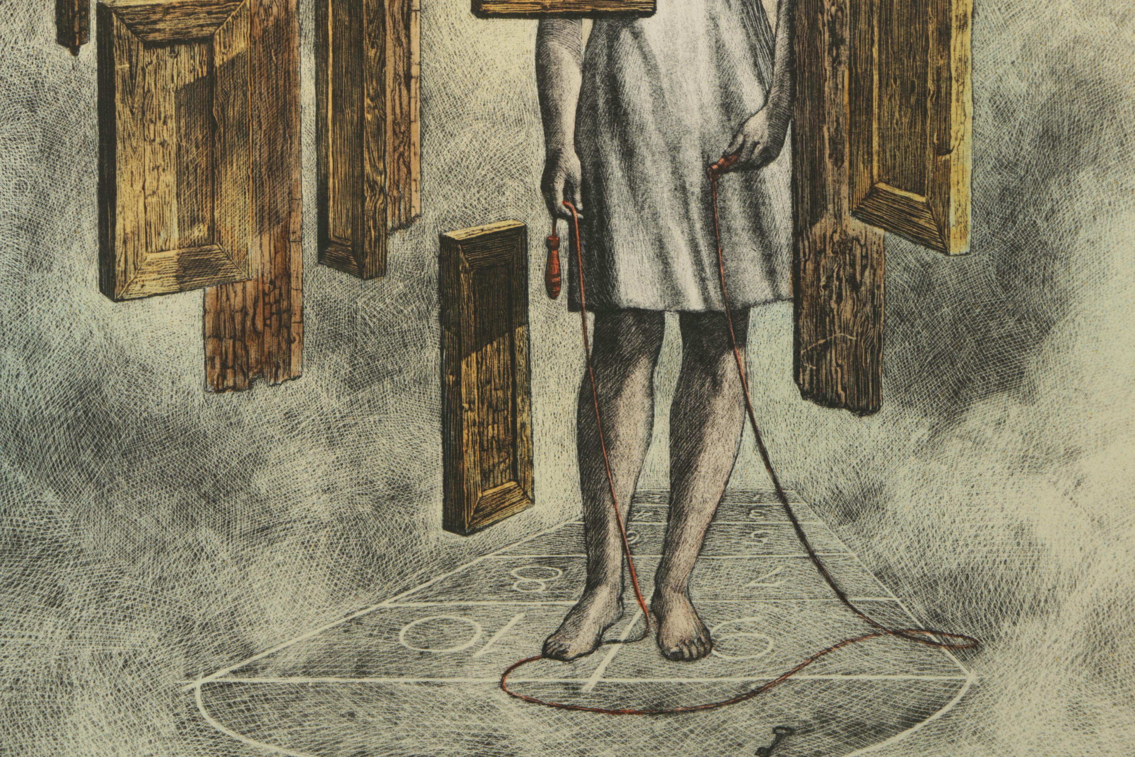 Curt Frankenstein Limited Edition Hand Colored Etching on Paper "Awakening"