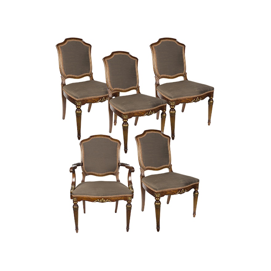 Set of Federal Style Upholstered Dining Chairs