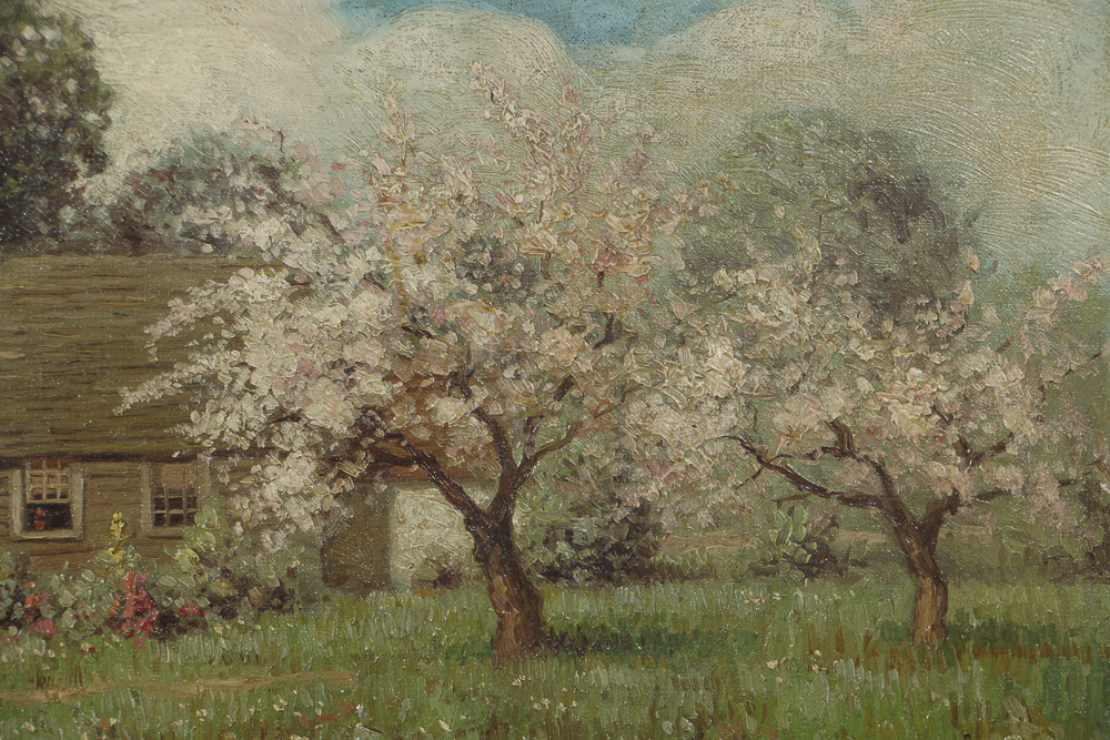 Robert Lindneux Oil Painting on Canvas Cottage Landscape