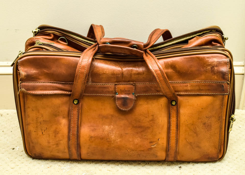 Vintage Hartmann Leather Duffel and Garment Bag