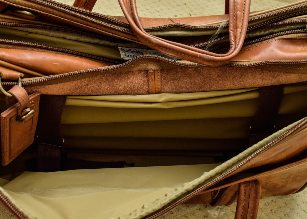Vintage Hartmann Leather Duffel and Garment Bag