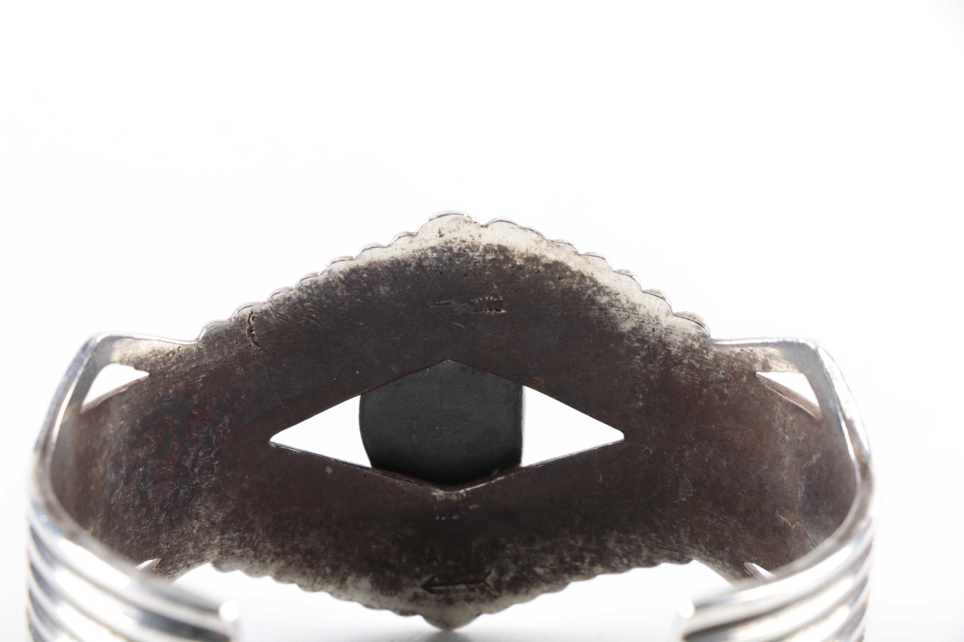 Arthur J. Williams Navajo Sterling Silver Turquoise Cuff