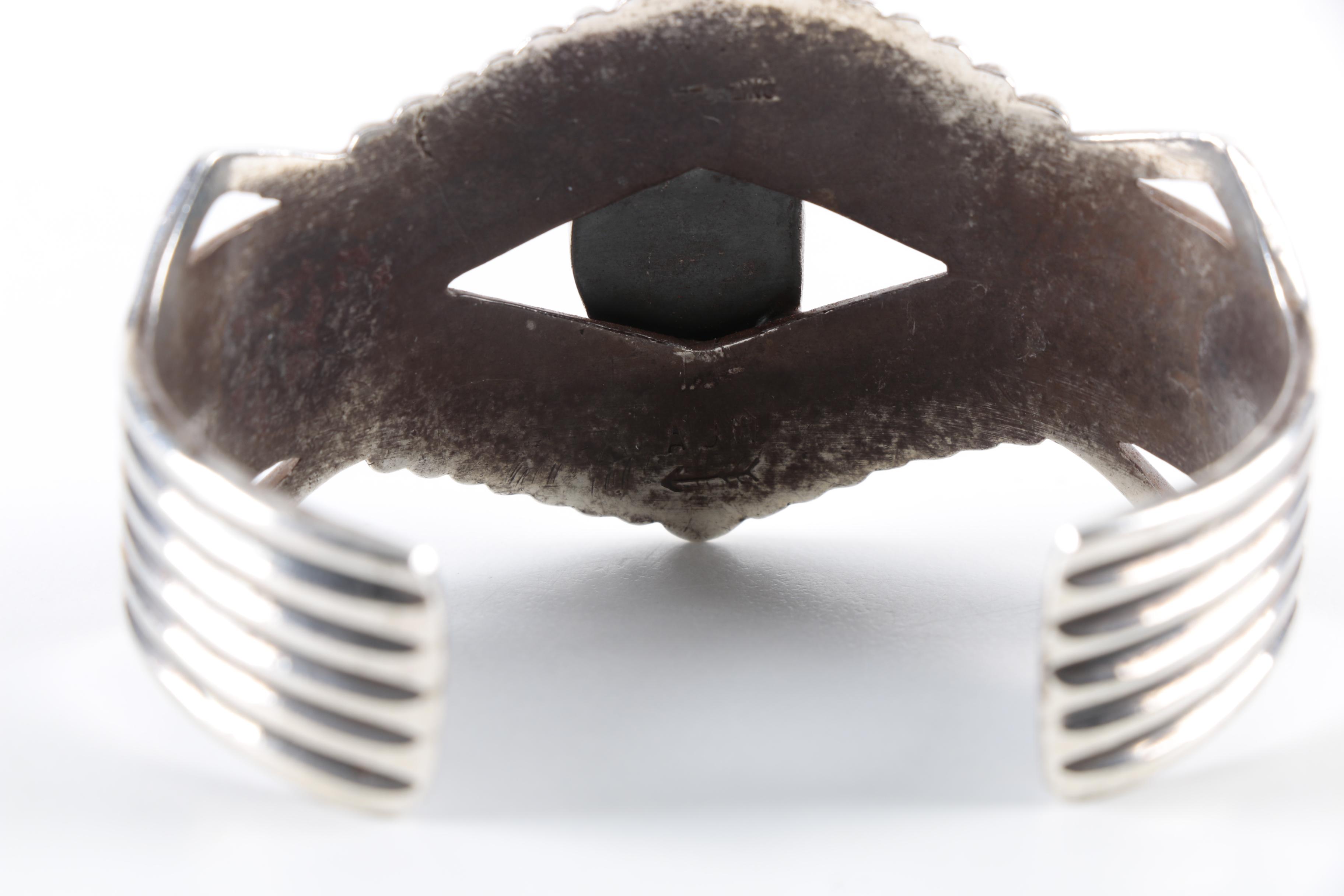 Arthur J. Williams Navajo Sterling Silver Turquoise Cuff