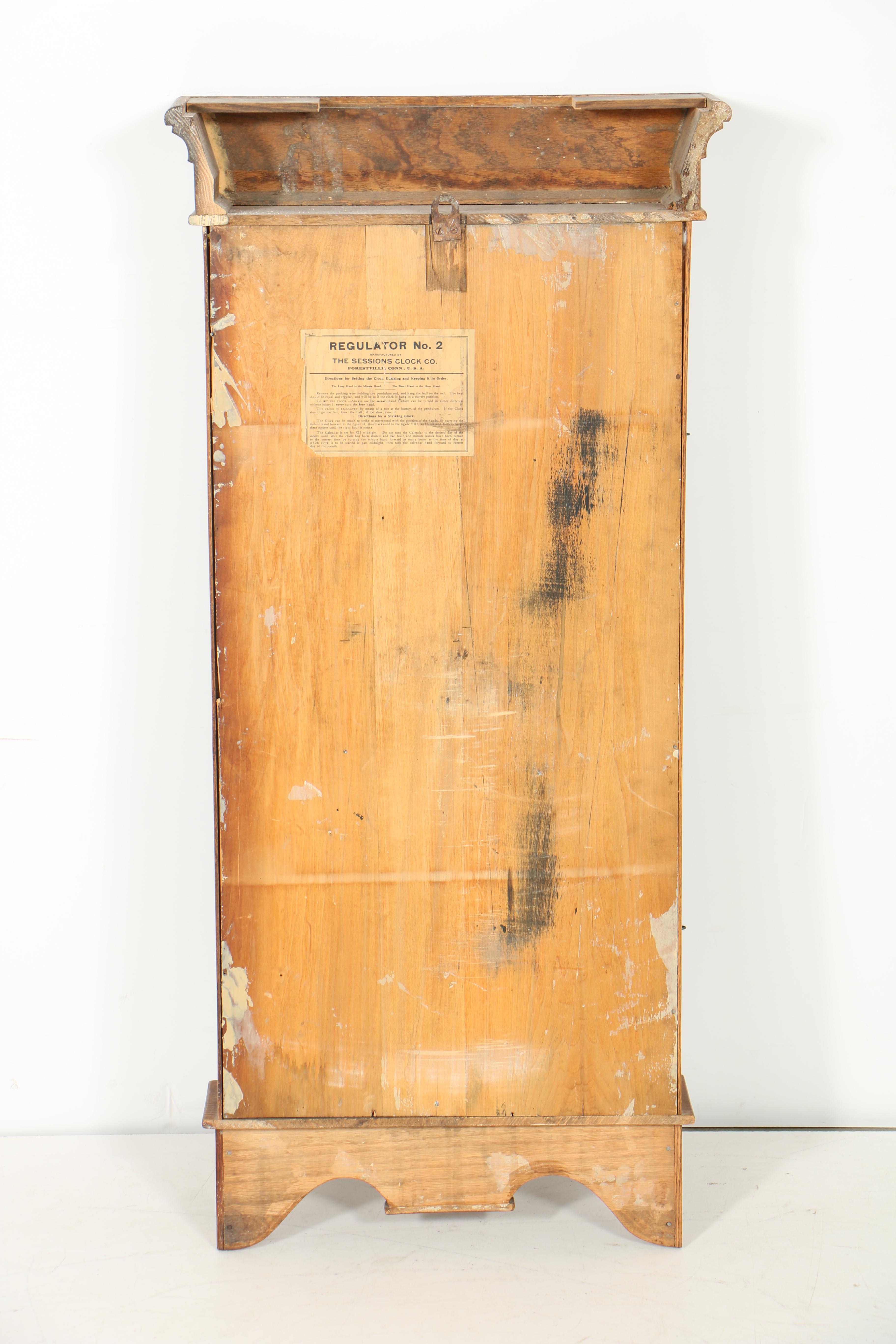 Early 20th Century Sessions Clock Company Advertising Regulator Number 2 Clock