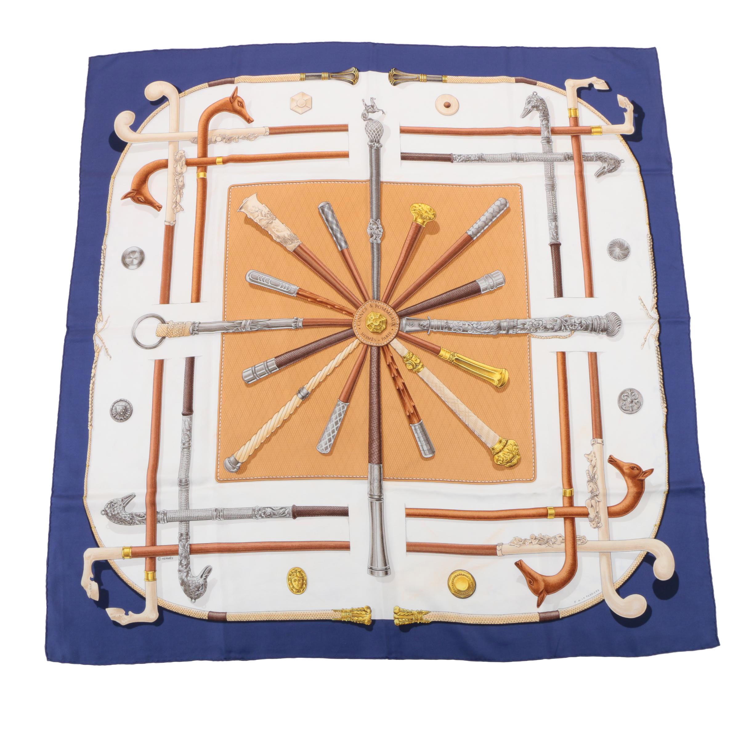 Hermès of Paris "Cannes & Pommeaux" Scarf