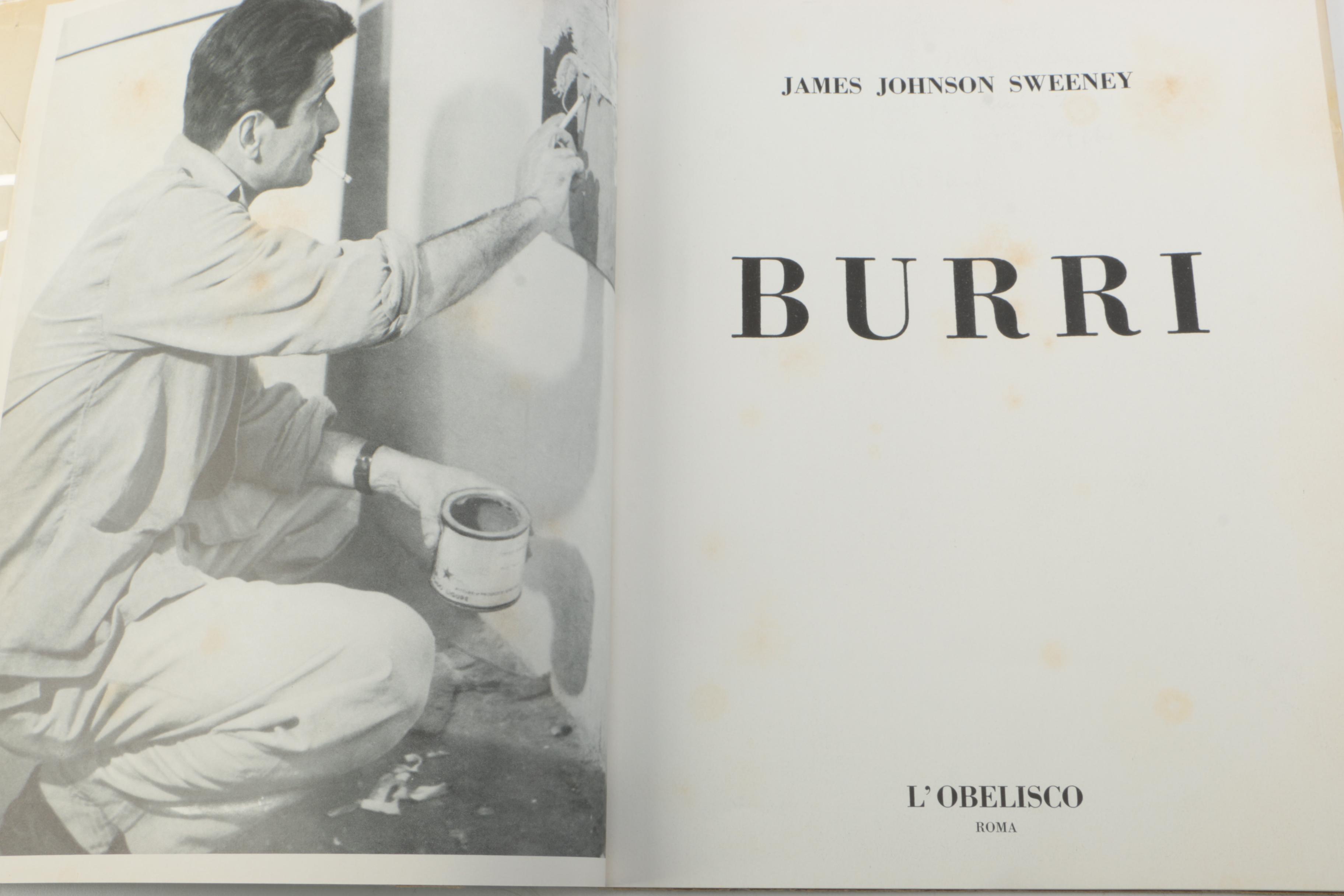 1960 Alberto Burri Signed "Burri" by James Johnson Sweeney