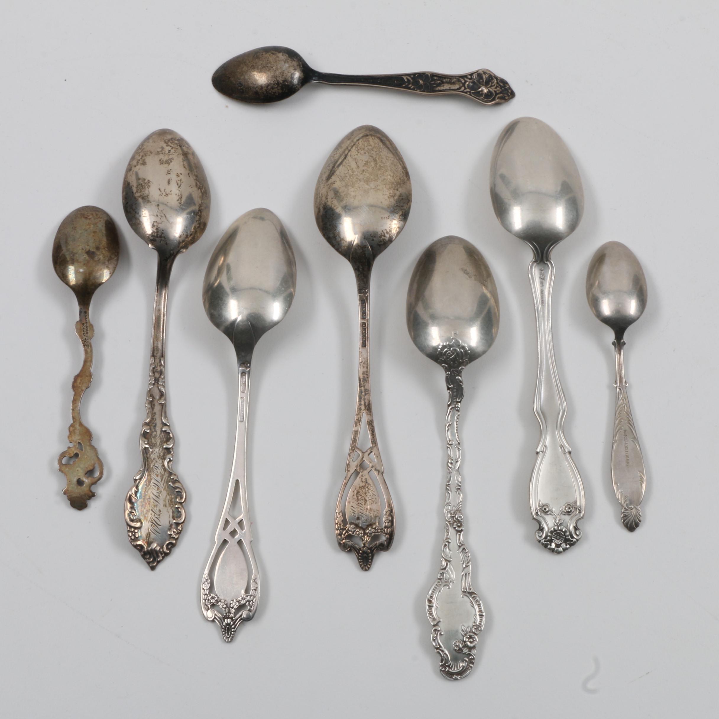 Collection of Vintage and Antique Sterling Silver Spoons