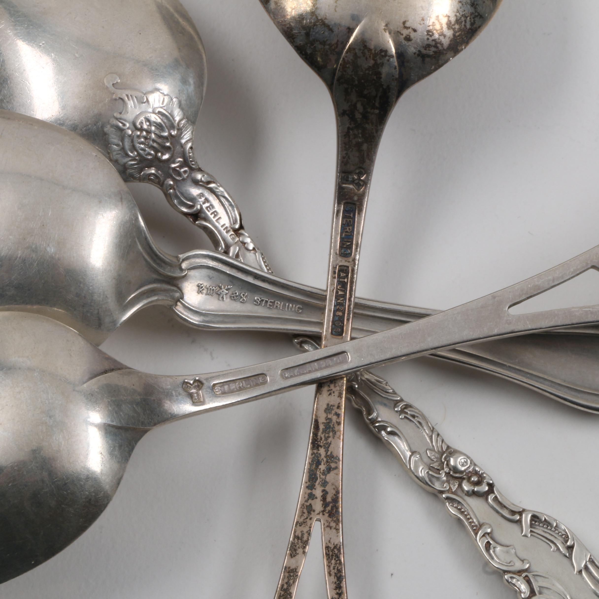 Collection of Vintage and Antique Sterling Silver Spoons