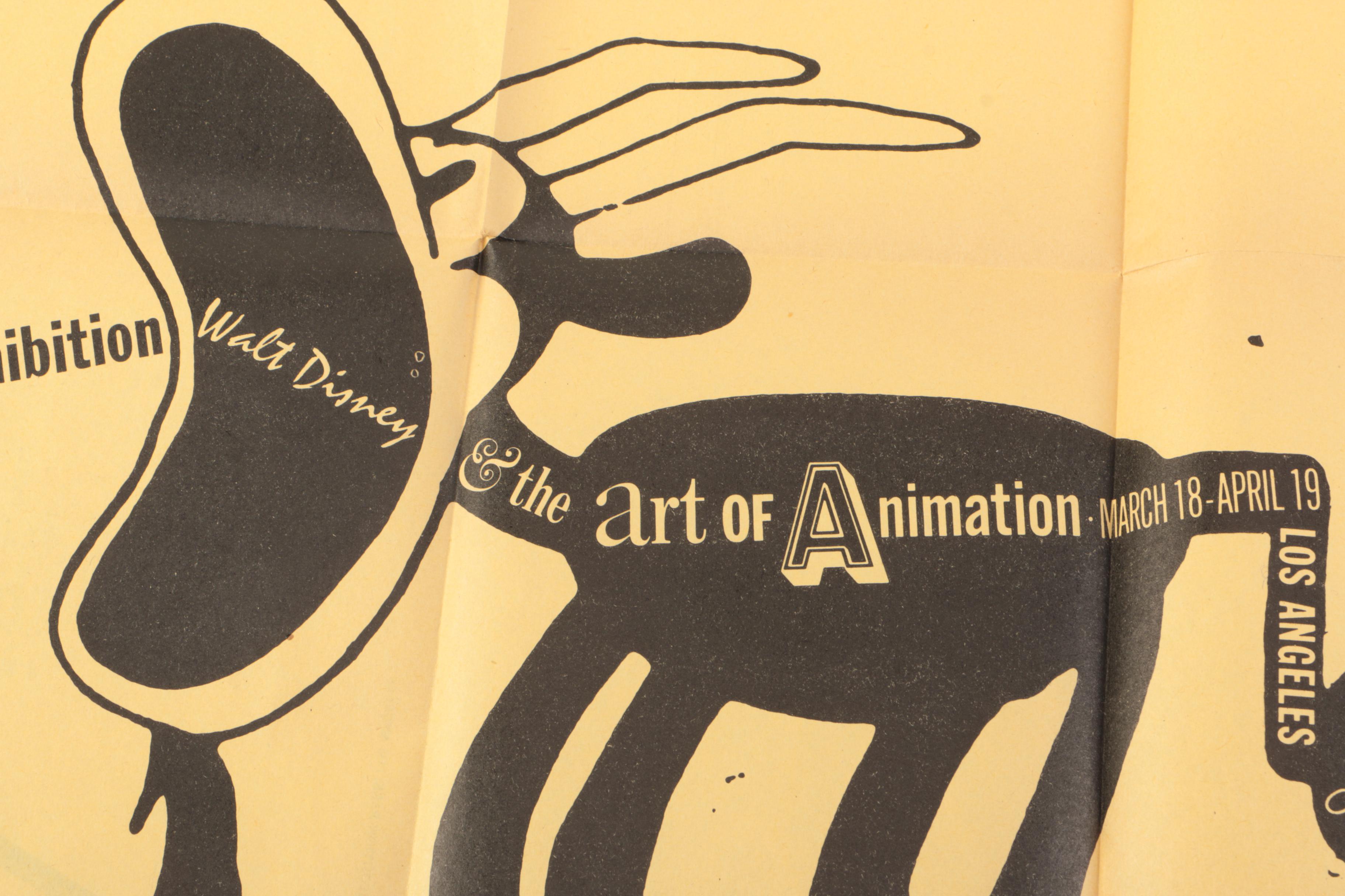1959 Invitation to "Walt Disney & the Art of Animation" at LA County Museum