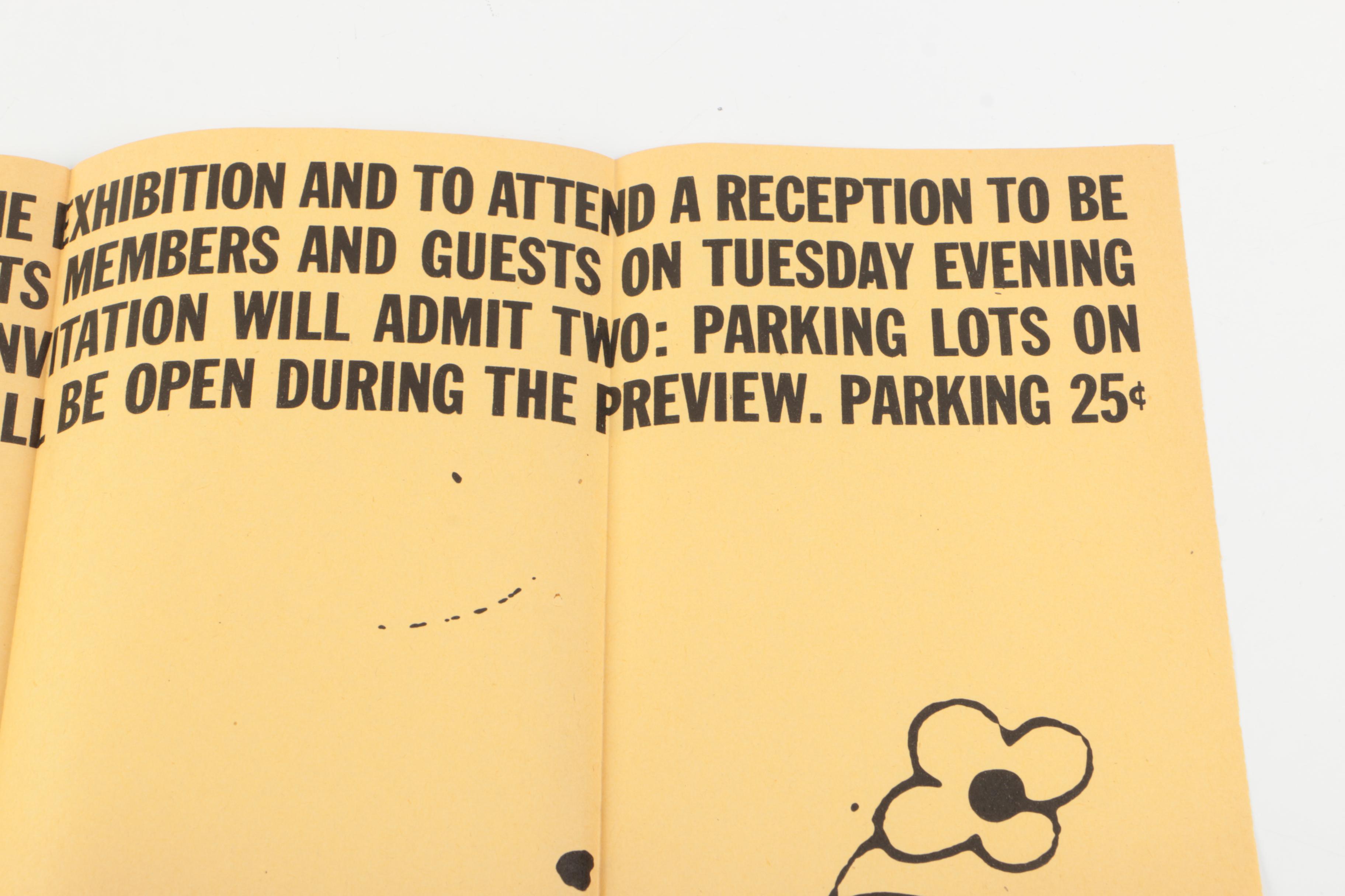 1959 Invitation to "Walt Disney & the Art of Animation" at LA County Museum