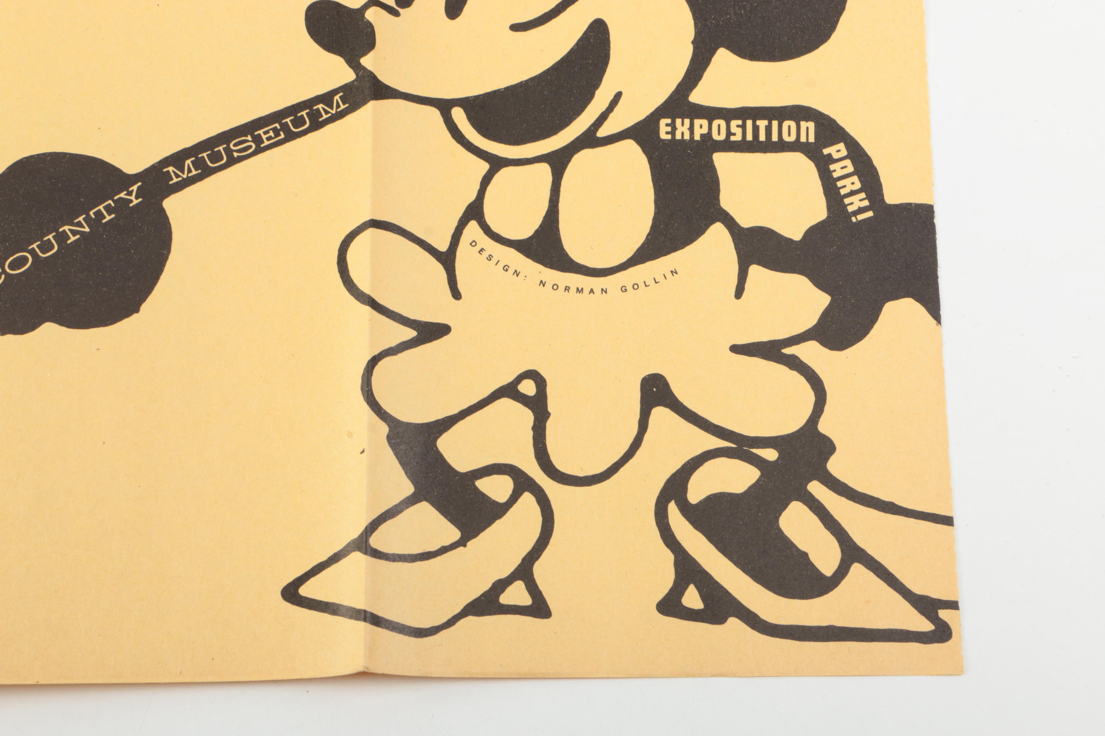 1959 Invitation to "Walt Disney & the Art of Animation" at LA County Museum