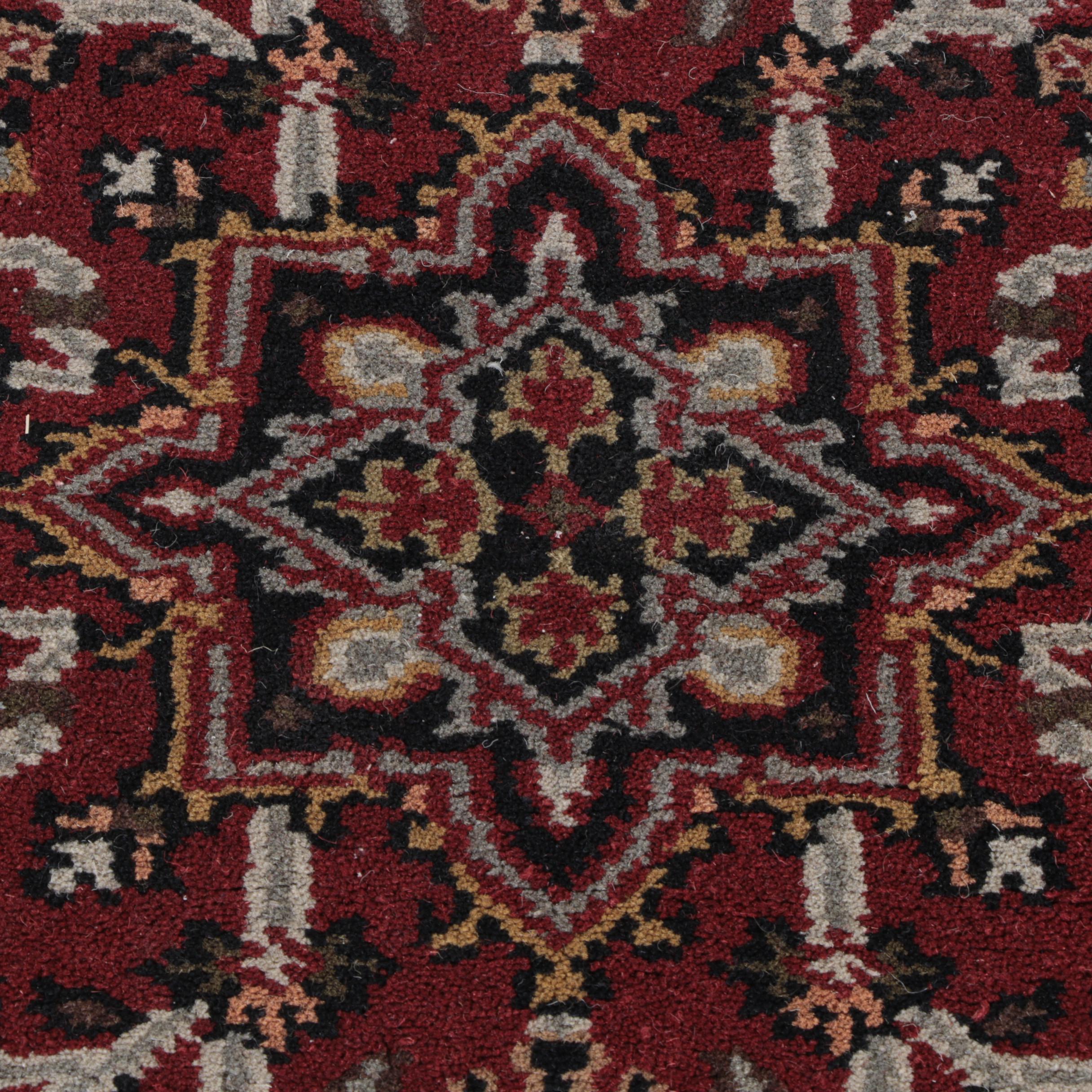 Hand-Knotted Indo-Heriz Carpet Runner