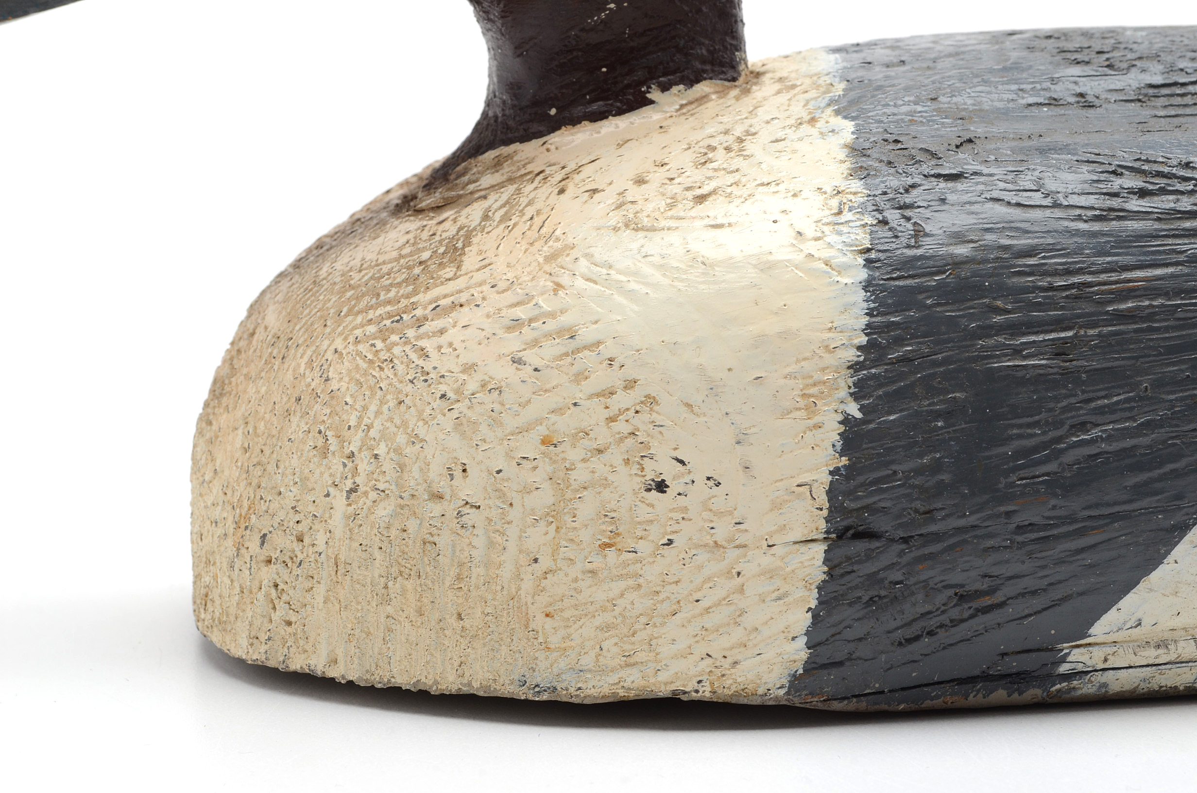 Hand Painted Carved Wood Folk Art Duck Decoy