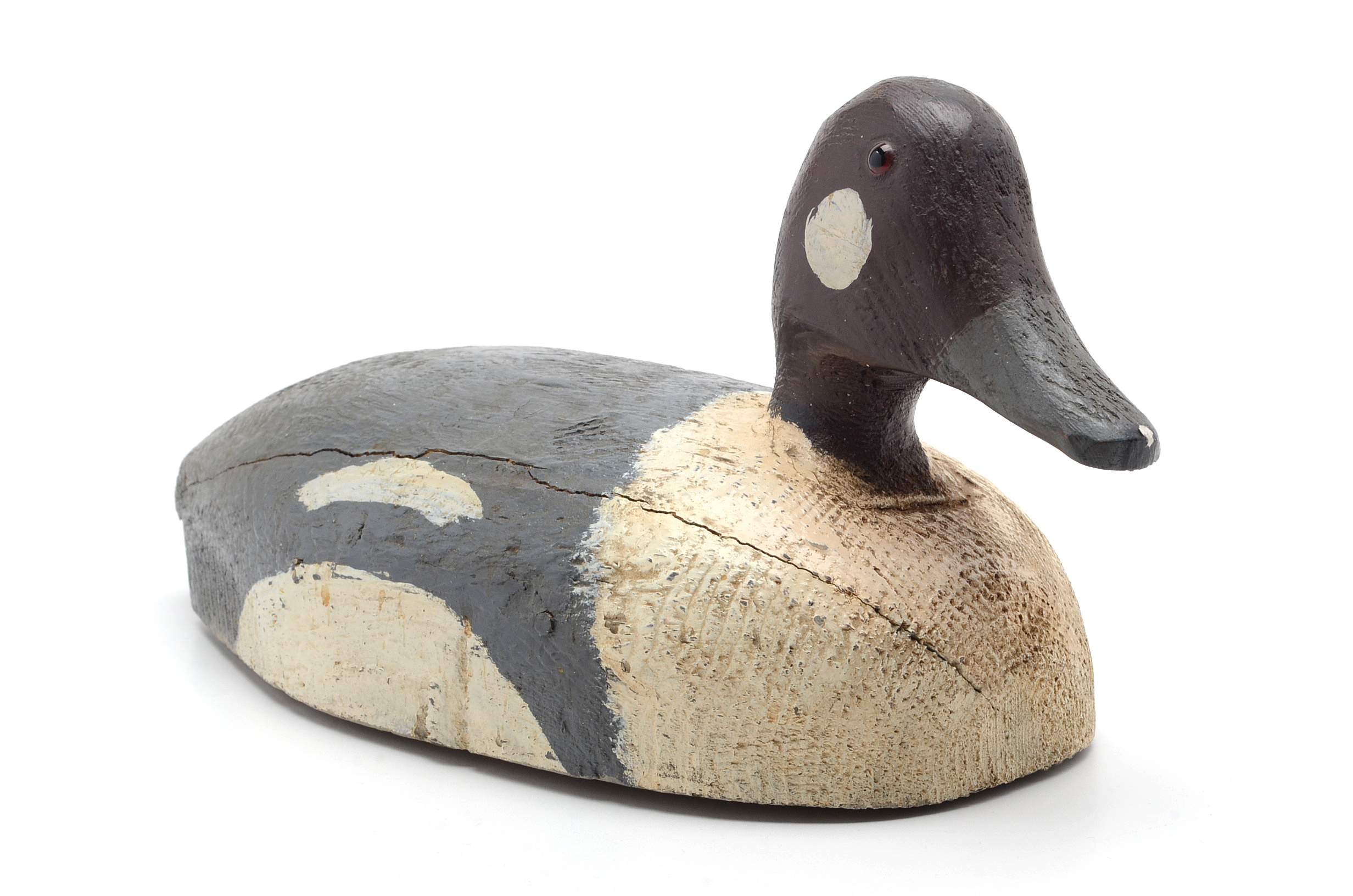 Hand Painted Carved Wood Folk Art Duck Decoy | EBTH