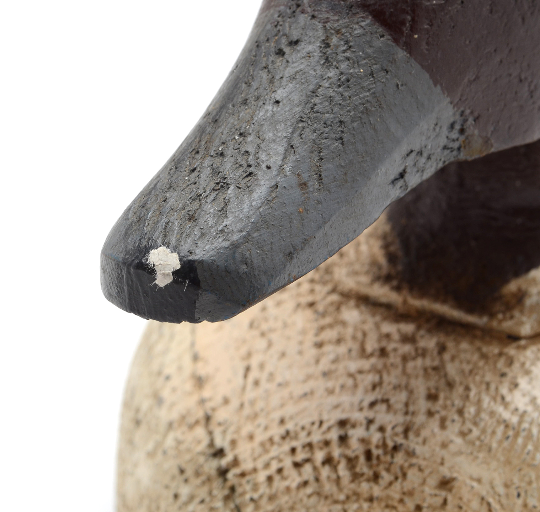 Hand Painted Carved Wood Folk Art Duck Decoy