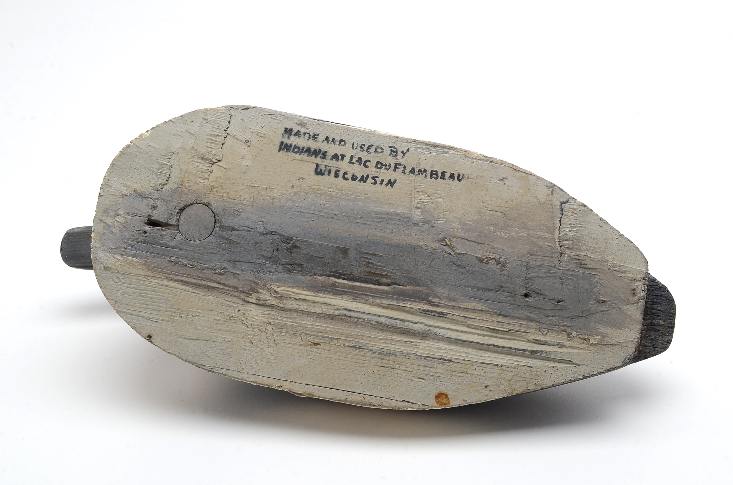 Hand Painted Carved Wood Folk Art Duck Decoy