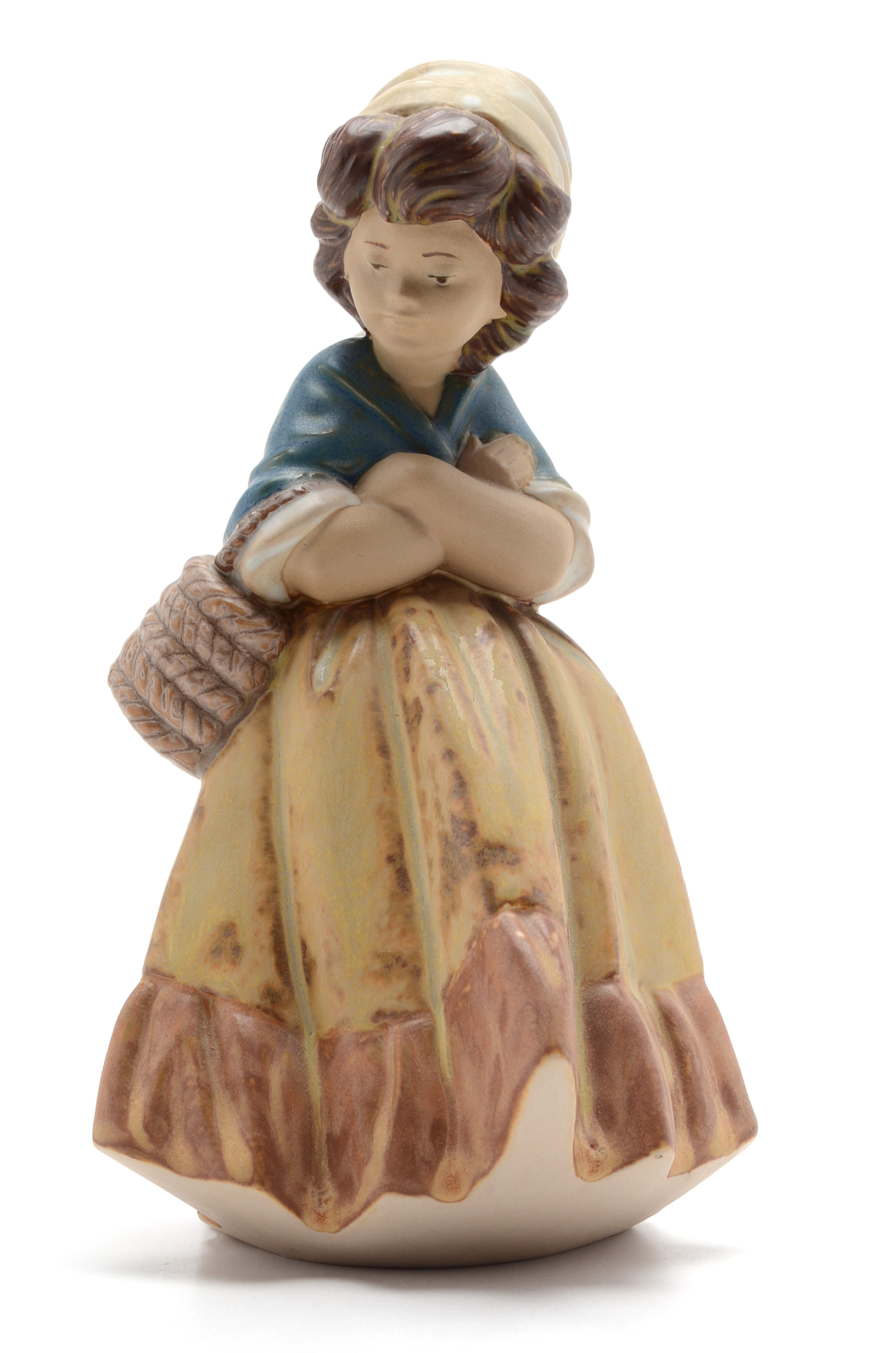 Lladro Matte Glaze Porcelain Figurine of "Girl with Crossed Arms"