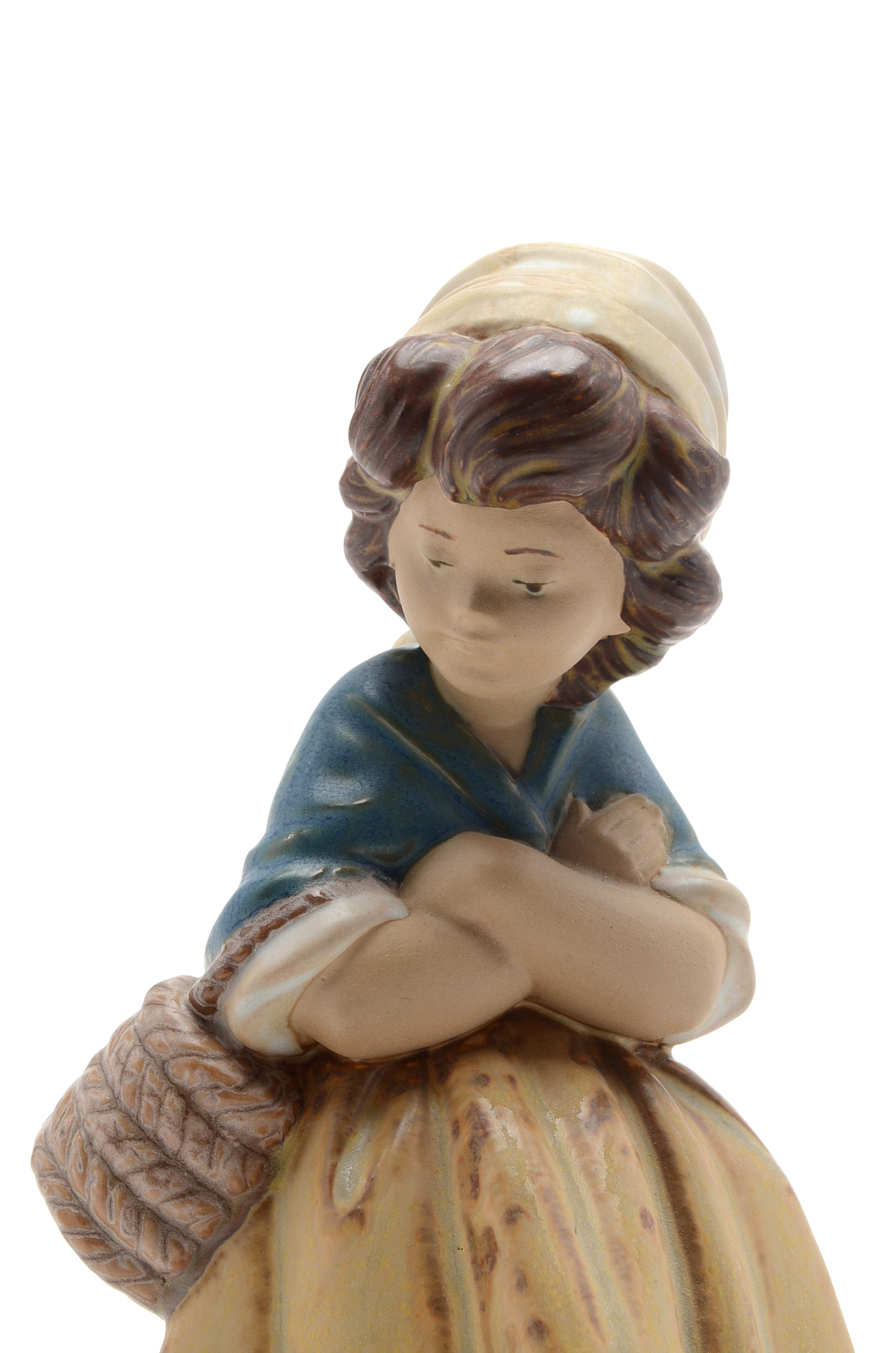 Lladro Matte Glaze Porcelain Figurine of "Girl with Crossed Arms"