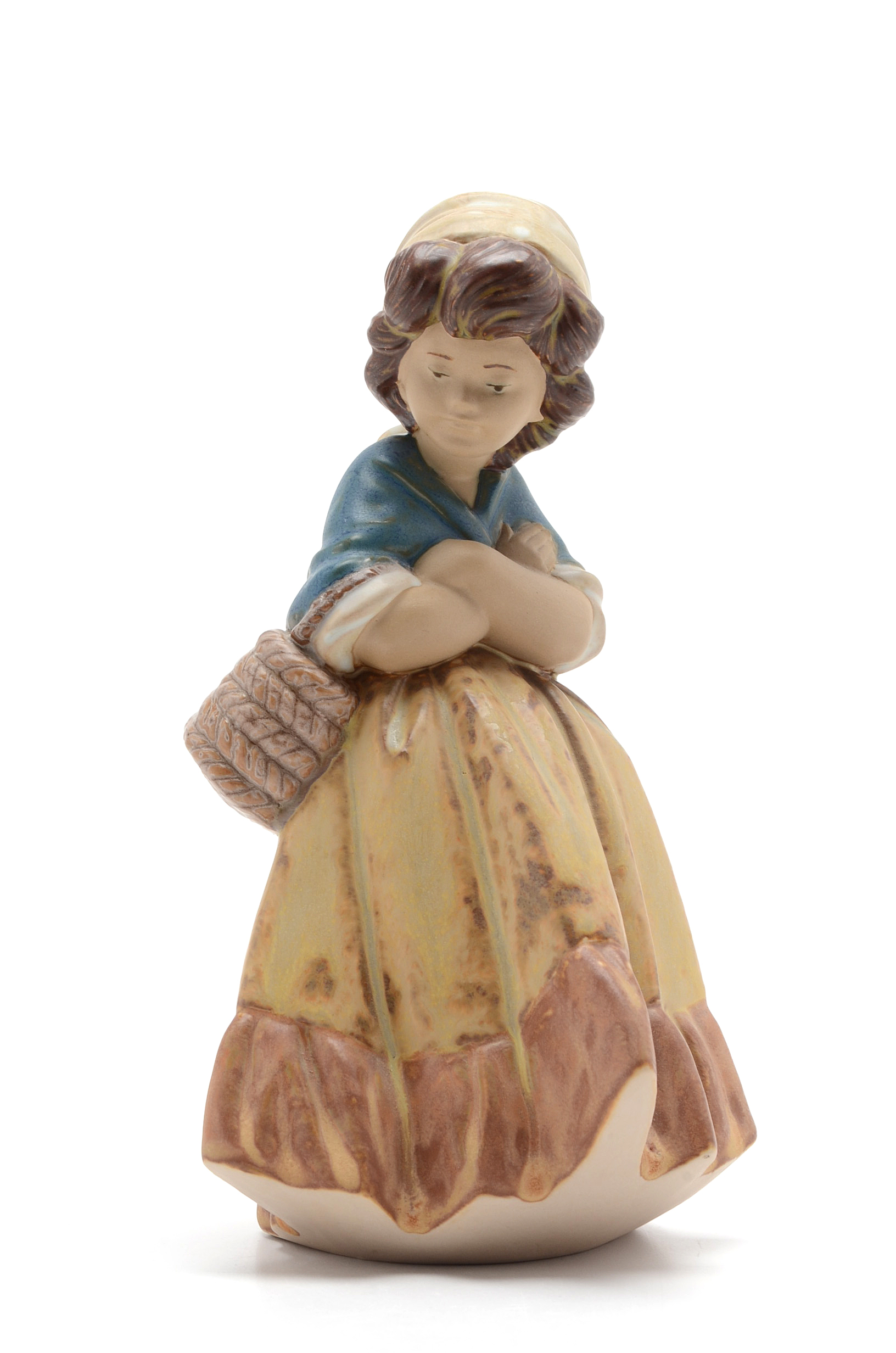 Lladro Matte Glaze Porcelain Figurine of "Girl with Crossed Arms"