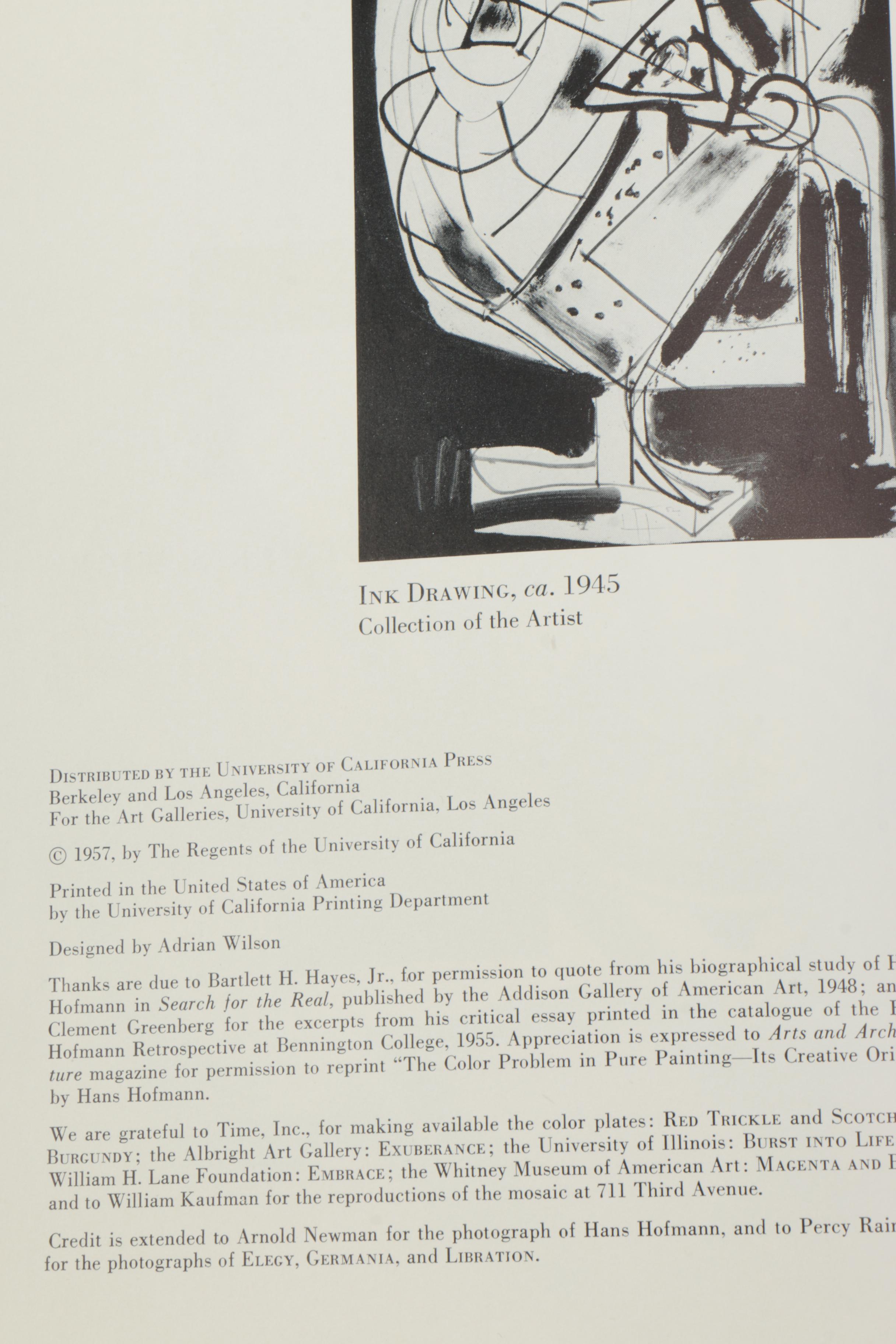 Signed 1958 "Arthur G. Dove" and 1957 "Hans Hofman" by Frederick S. Wight