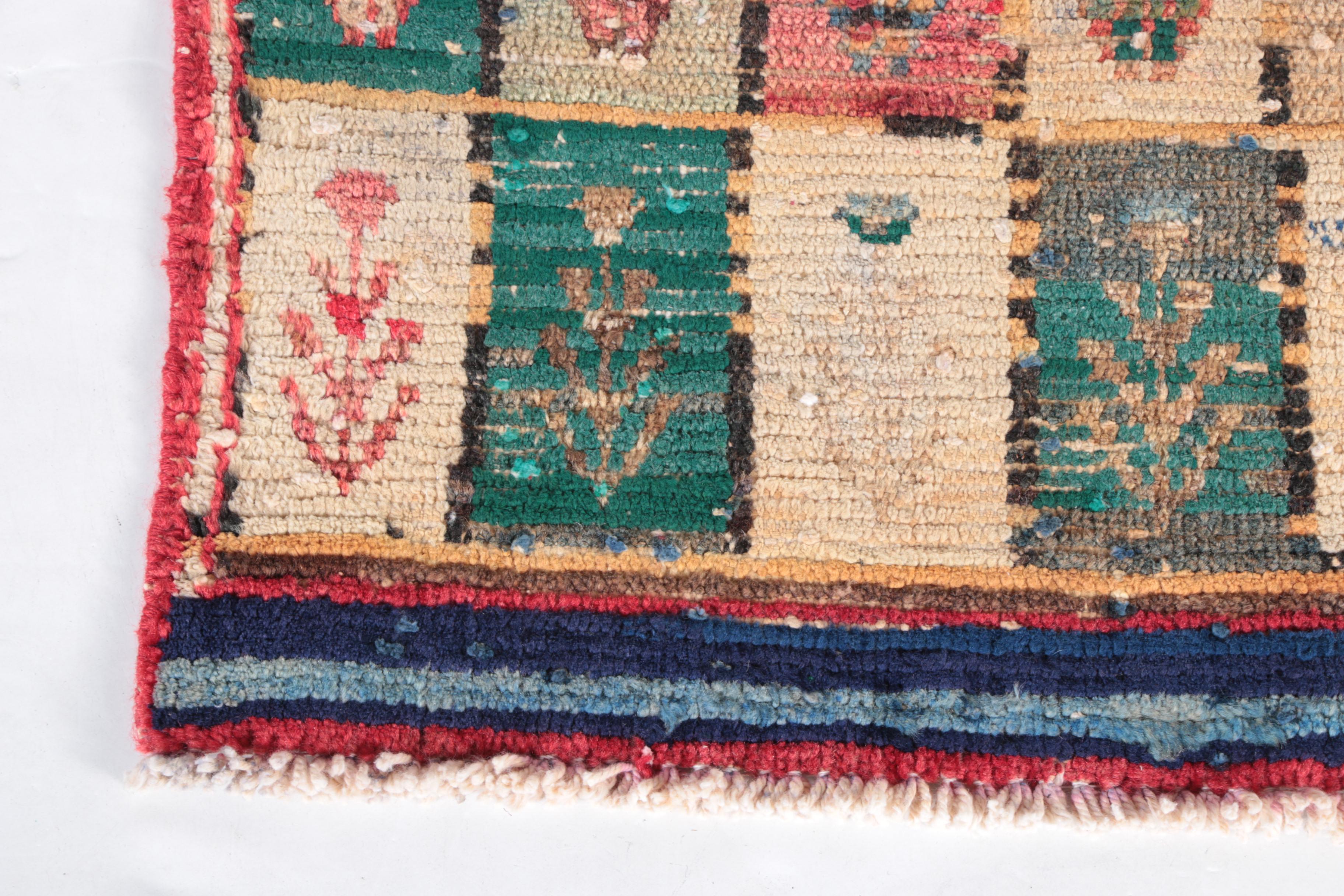 Hand-Knotted Pakistani Panel Design Area Rug