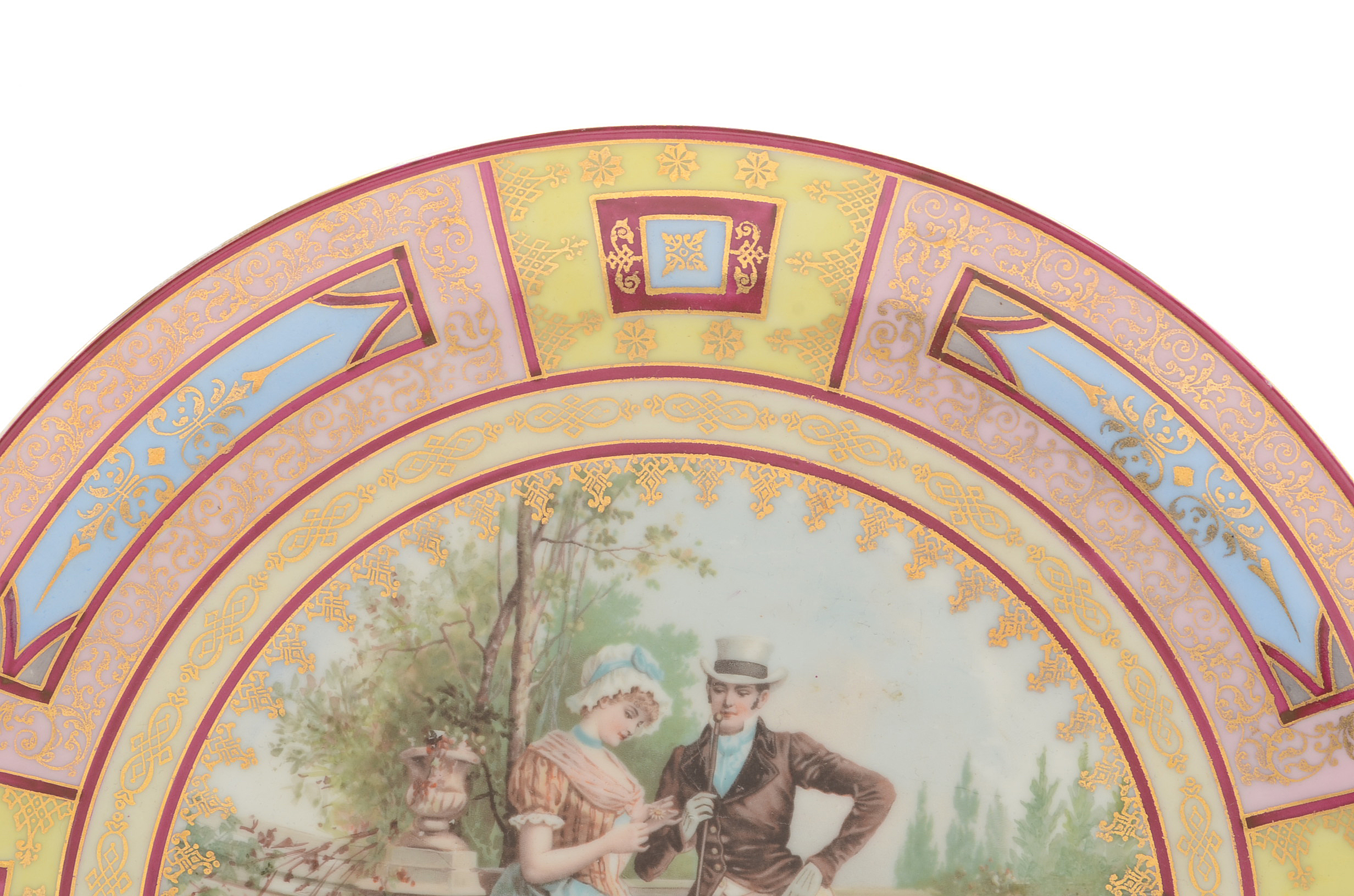 Ackermann & Fritze Embellished Transferware Plate