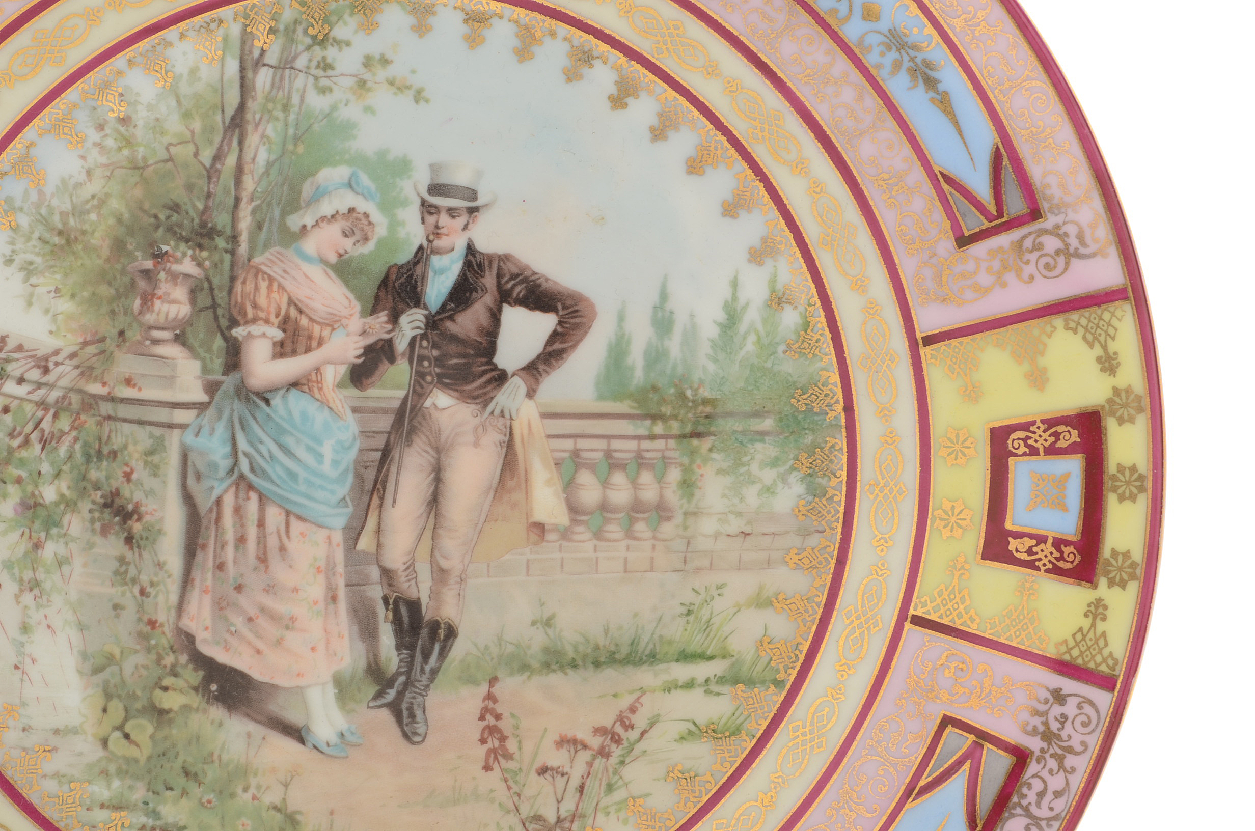 Ackermann & Fritze Embellished Transferware Plate