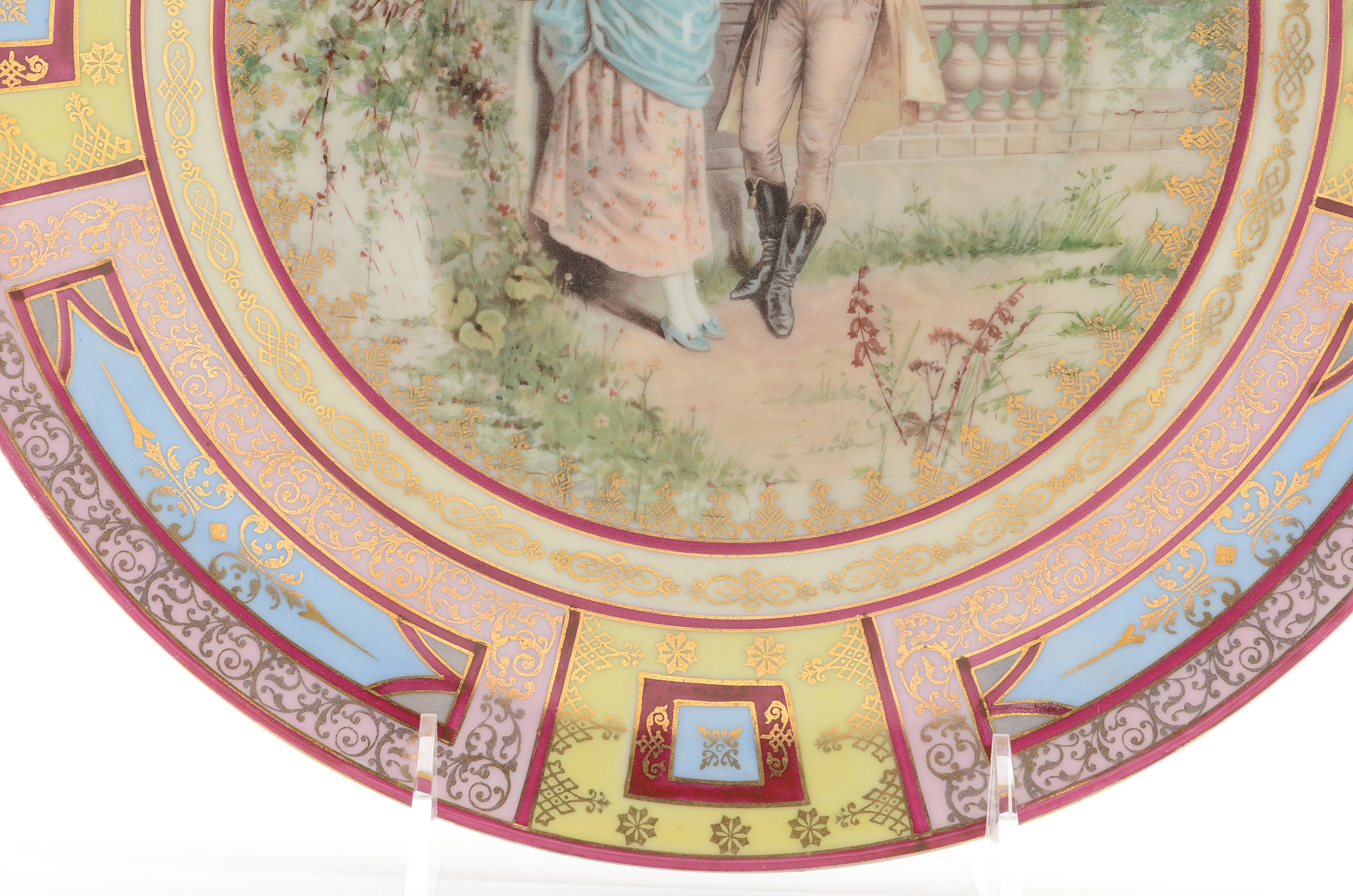 Ackermann & Fritze Embellished Transferware Plate