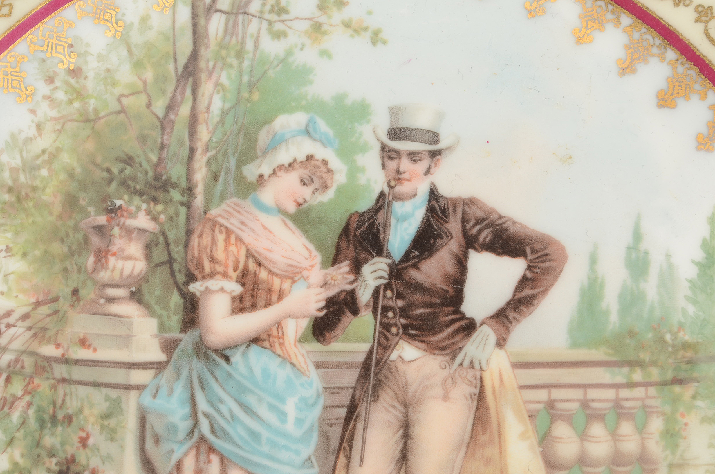 Ackermann & Fritze Embellished Transferware Plate