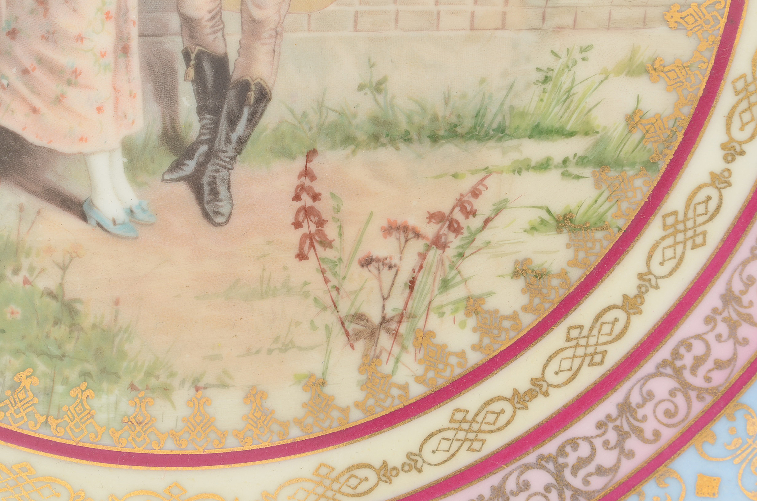 Ackermann & Fritze Embellished Transferware Plate