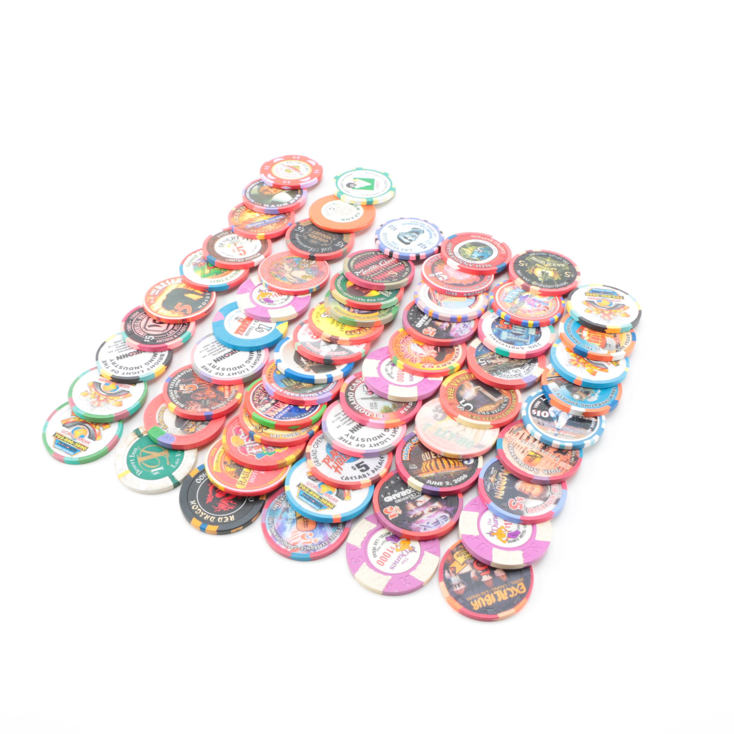 Collection of Casino Poker Chips