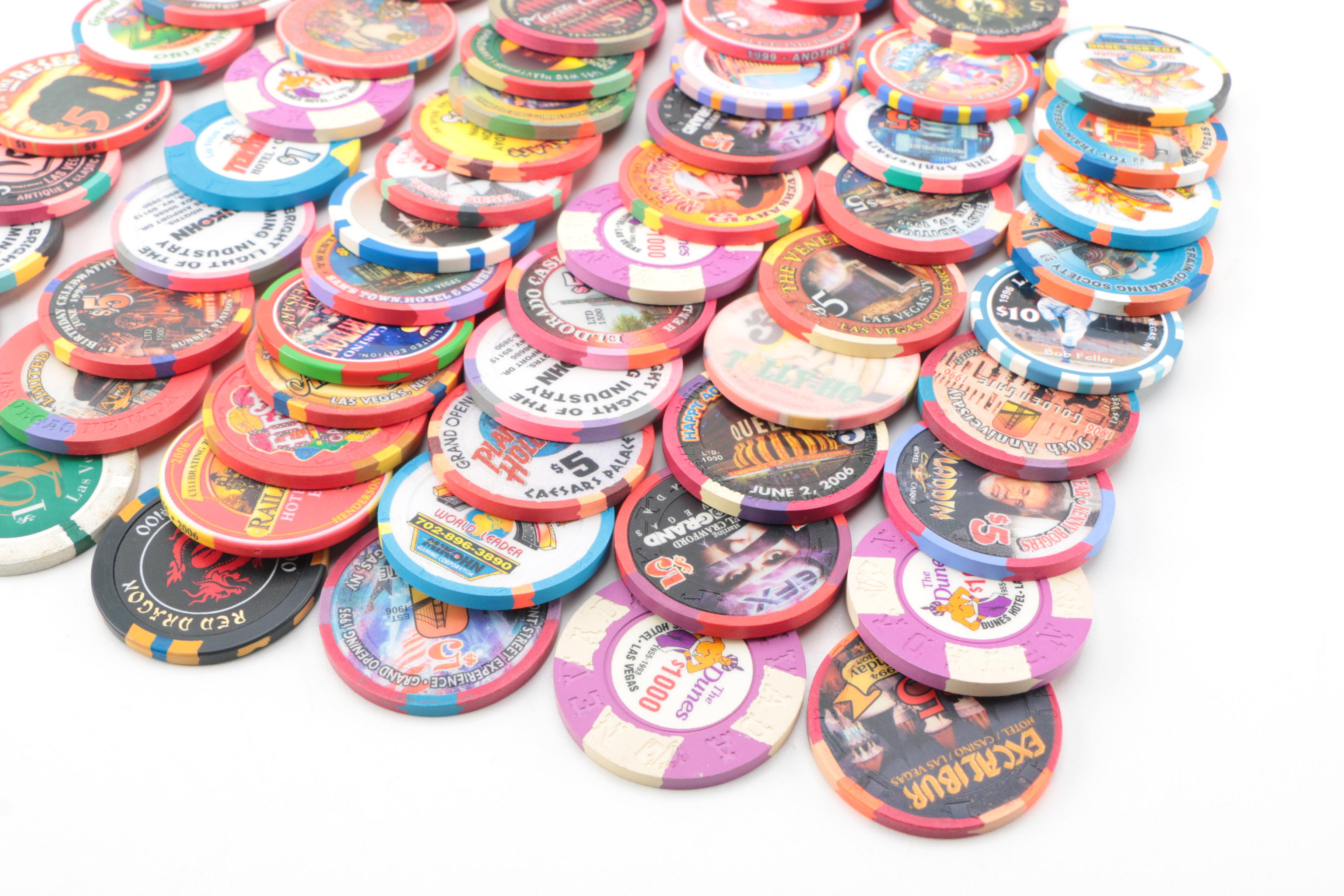 Collection of Casino Poker Chips