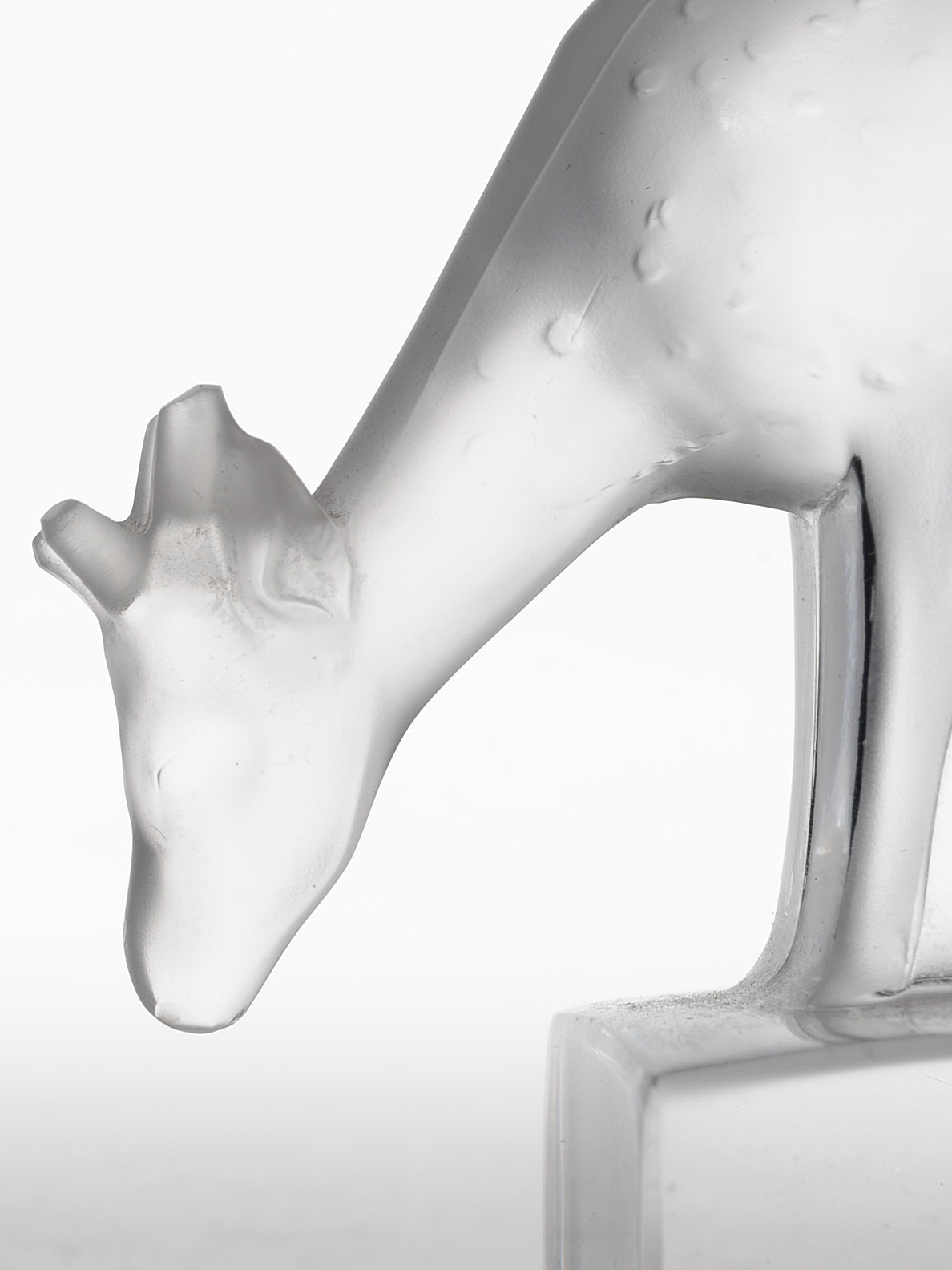 Lalique Crystal Deer Paperweight