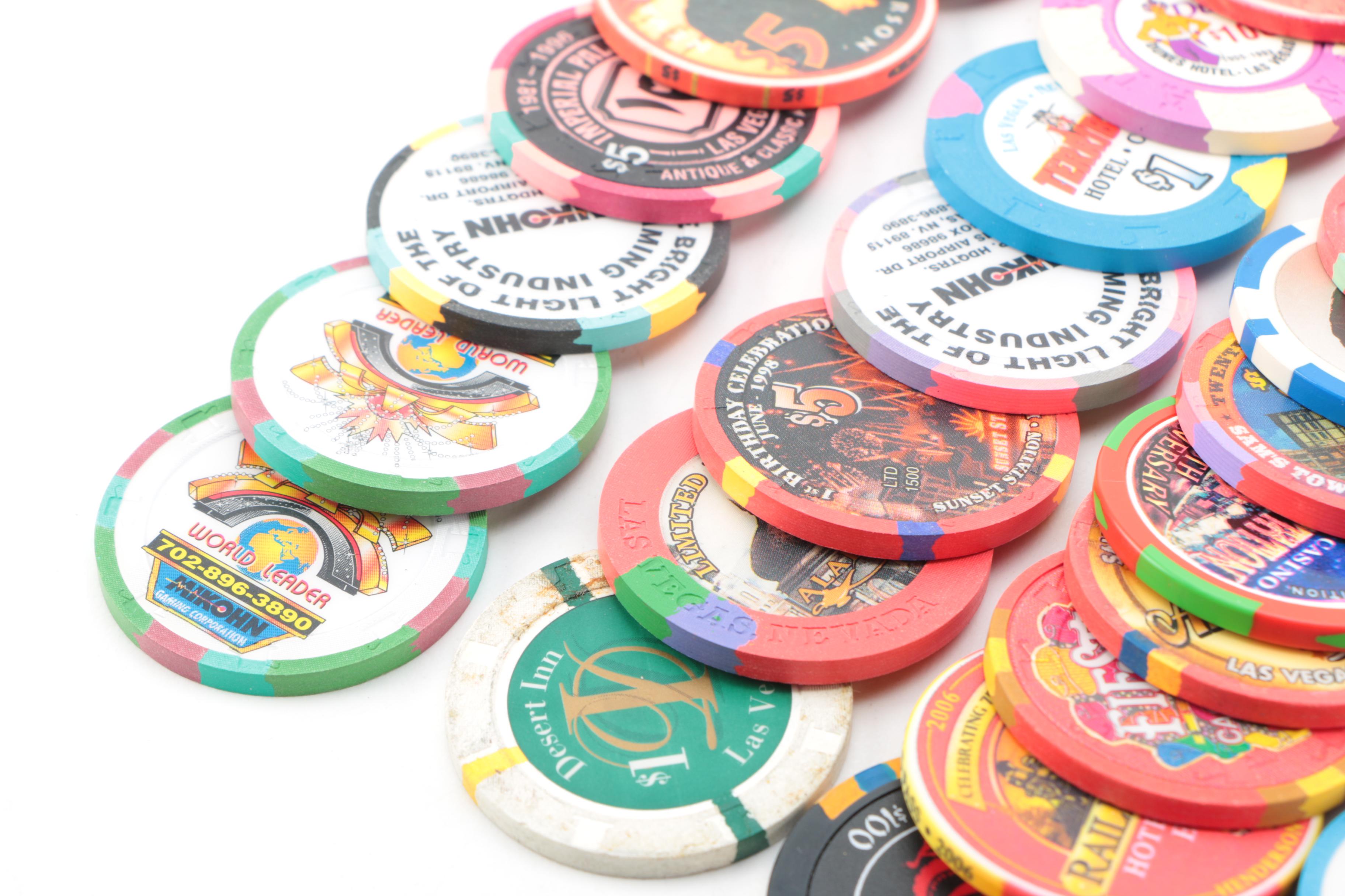 Collection of Casino Poker Chips